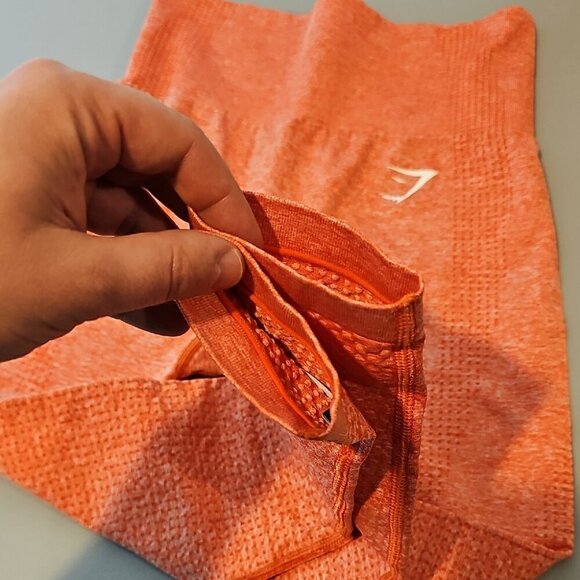 Gymashark Orange 23x26  High-Waisted Athletic Leggings - Picture 7 of 8